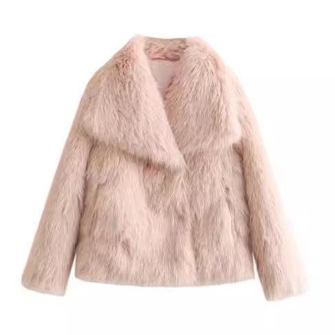 Manteau d'hiver en peluche épais à la mode pour femme