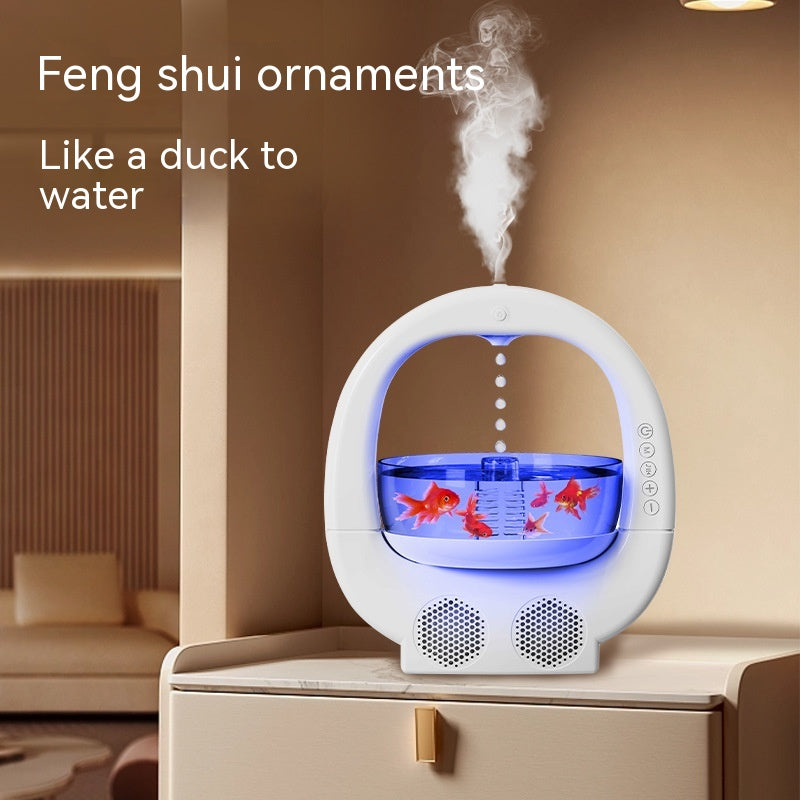 Humidificateur anti-gravité 3en1, machine d'aromathérapie avec haut-parleur bluetooth