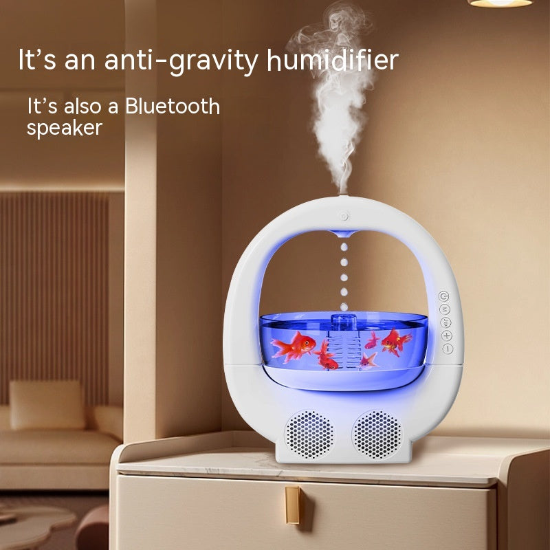 Humidificateur anti-gravité 3en1, machine d'aromathérapie avec haut-parleur bluetooth