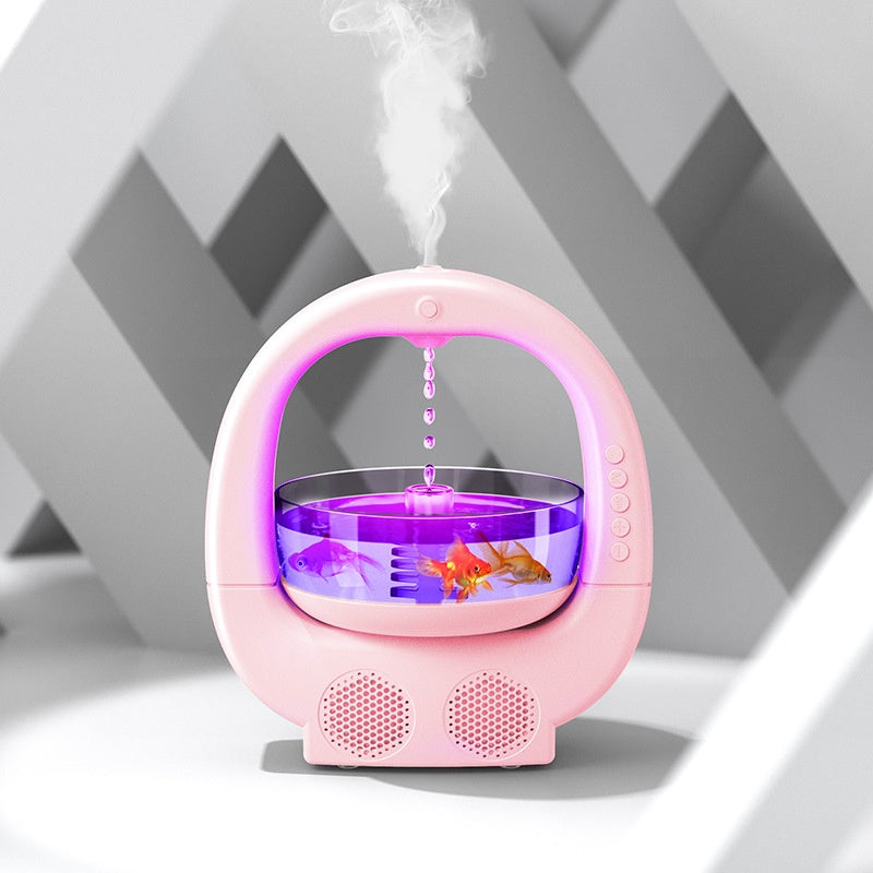 Humidificateur anti-gravité 3en1, machine d'aromathérapie avec haut-parleur bluetooth