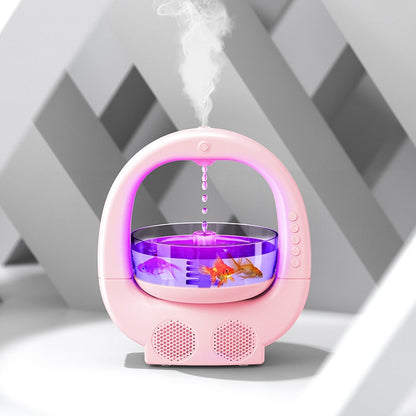 Humidificateur anti-gravité 3en1, machine d'aromathérapie avec haut-parleur bluetooth