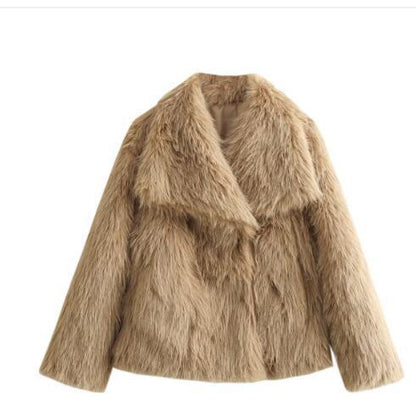 Manteau d'hiver en peluche épais à la mode pour femme