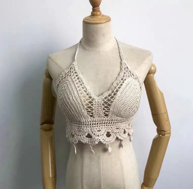 Openwork knitted top