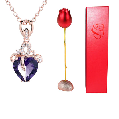 Cadeau de Saint Valentin en forme de coeur, pendentif