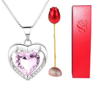 Cadeau de Saint Valentin en forme de coeur, pendentif