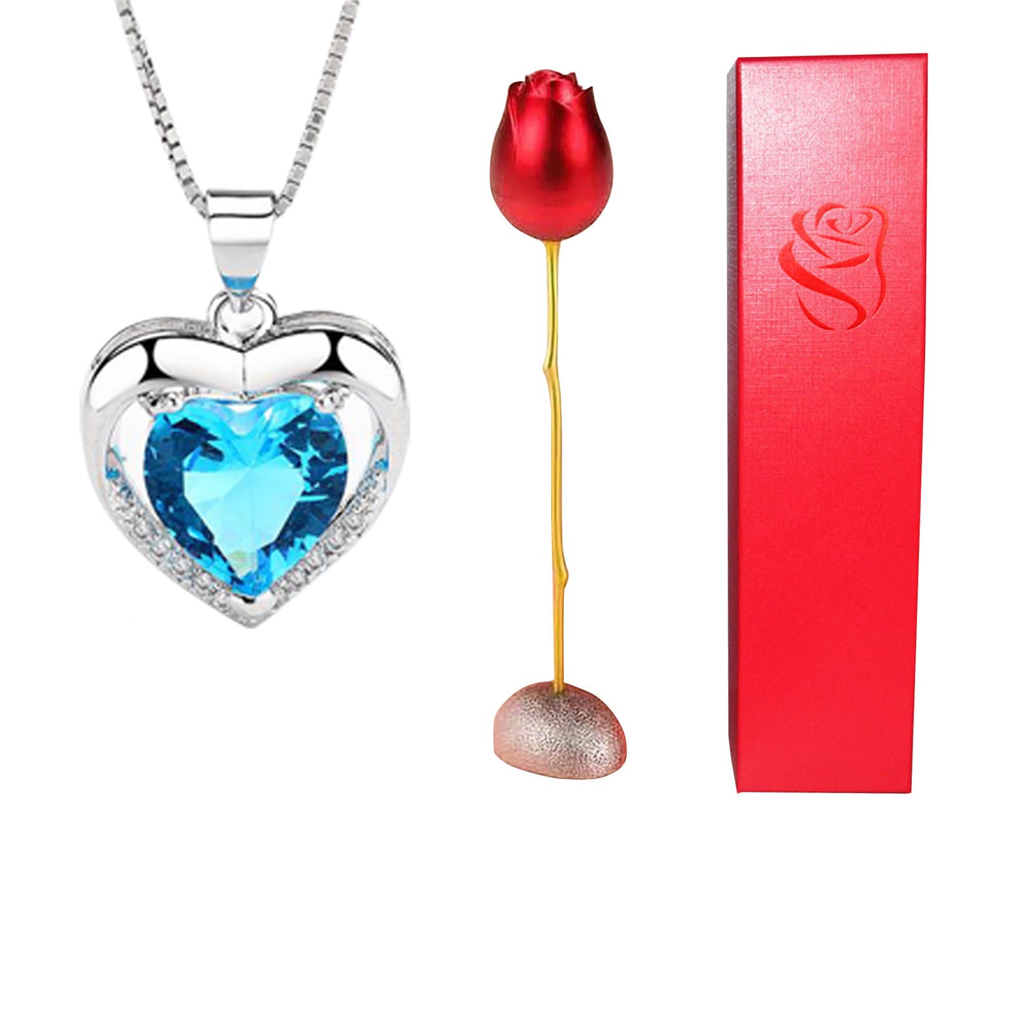 Cadeau de Saint Valentin en forme de coeur, pendentif