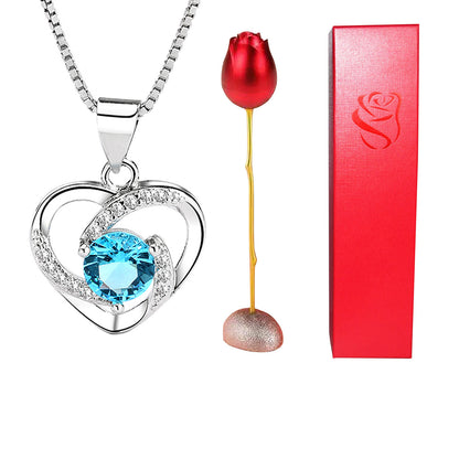 Cadeau de Saint Valentin en forme de coeur, pendentif