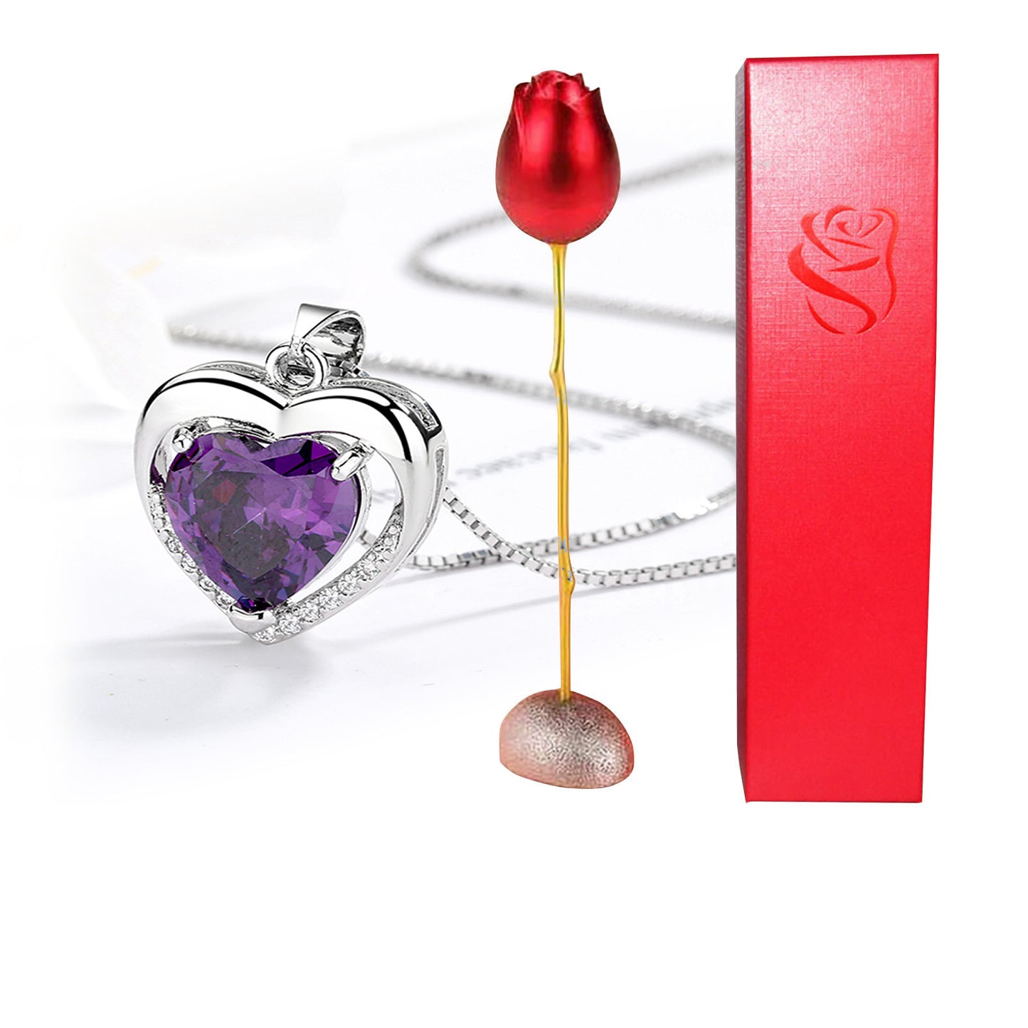 Cadeau de Saint Valentin en forme de coeur, pendentif