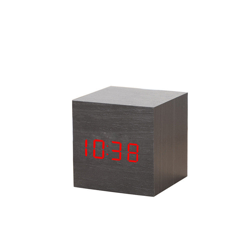 Horloge LED En Bois , Montre de Table Numérique