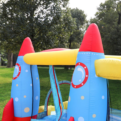 Château-fusée gonflable pour enfants parc