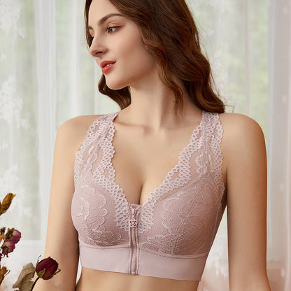 Soutien-gorge en dentelle à fermeture éclair sur le devant, sous-vêtements