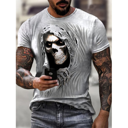 T-shirt homme motif crâne