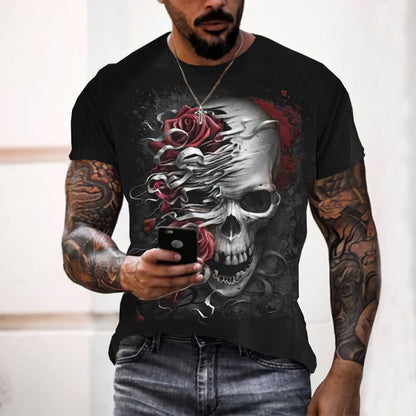 T-shirt homme motif crâne