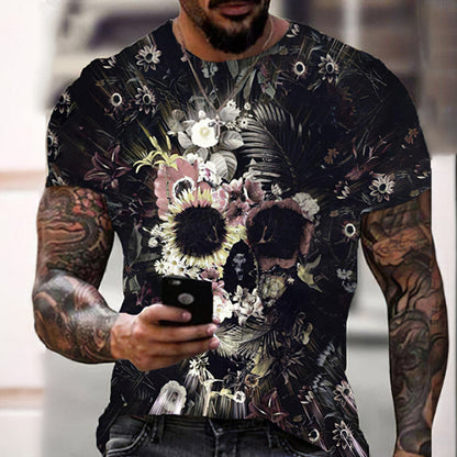 T-shirt homme motif crâne