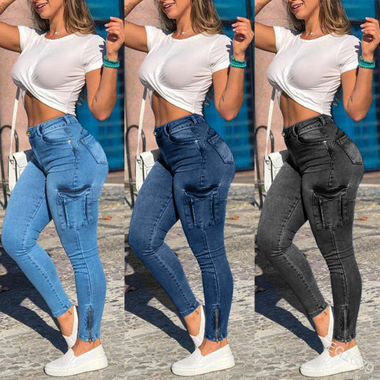 Jeans femme avec poche