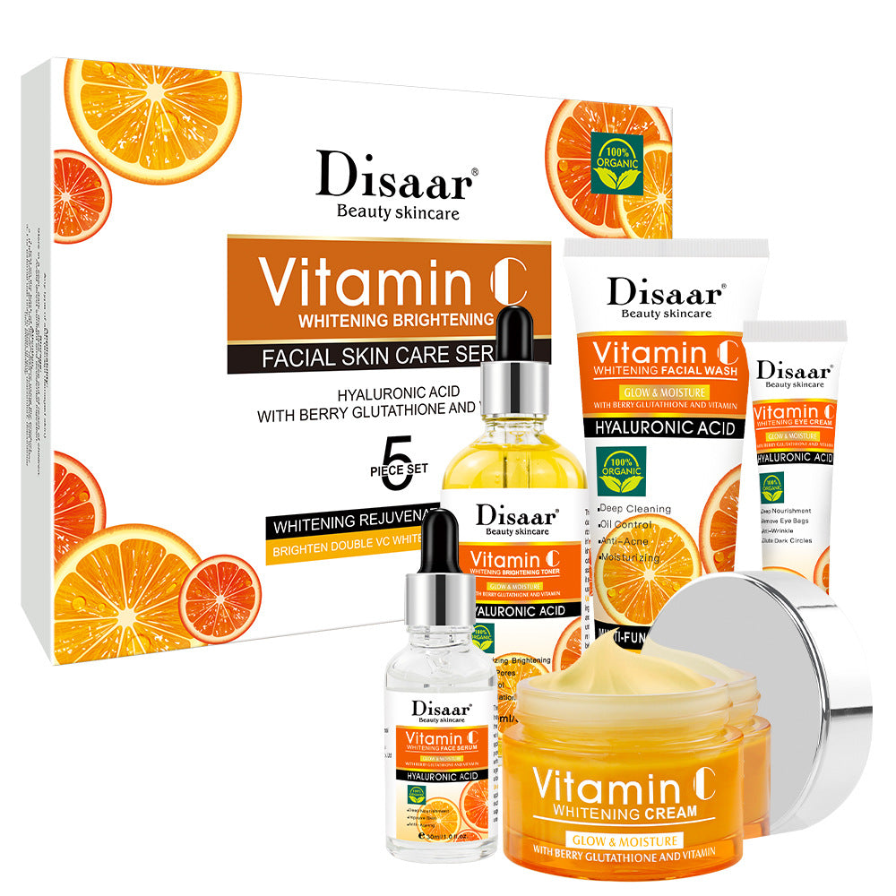 Kit de soins de la peau à la vitamine C hydratant et éclaircissant