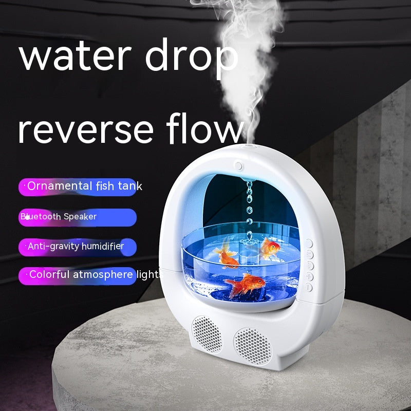 Humidificateur anti-gravité 3en1, machine d'aromathérapie avec haut-parleur bluetooth