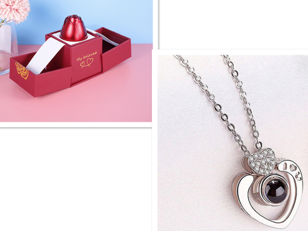 Rose Metal Necklace Hot Gifts Ideal for Valentine's Day