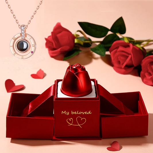 Rose Metal Necklace Hot Gifts Ideal for Valentine's Day