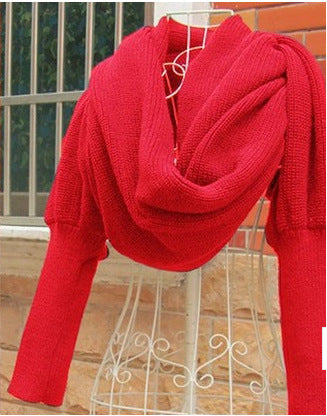 Mixed Cashmere Scarf Sweater