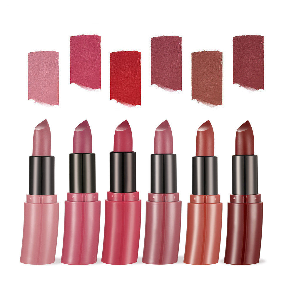 Rouge à lèvres incurvé mat 6pcs