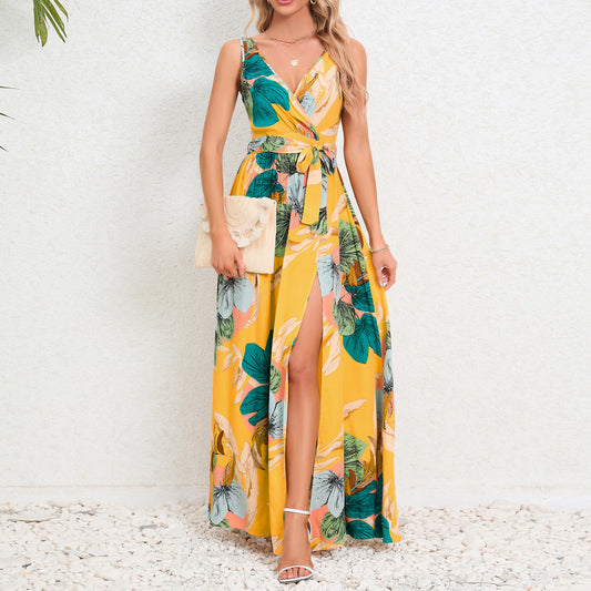 Robe longue à imprimé Floral