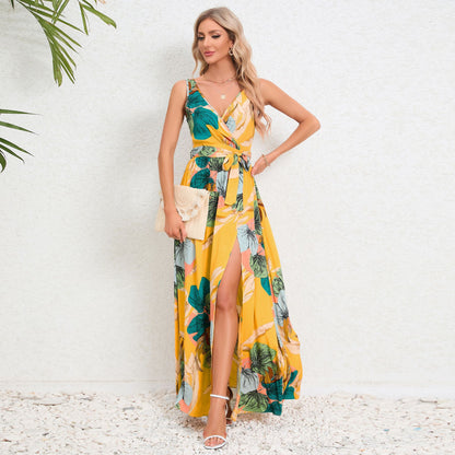 Robe longue à imprimé Floral