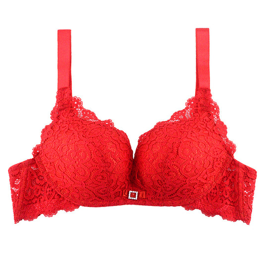 Soutien-gorge réglable princesse en dentelle, bonnet épais, réglable