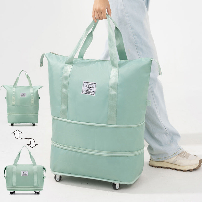 New universal wheel travel bag with double-layer dry and wet separation