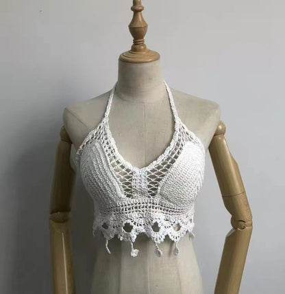 Openwork knitted top