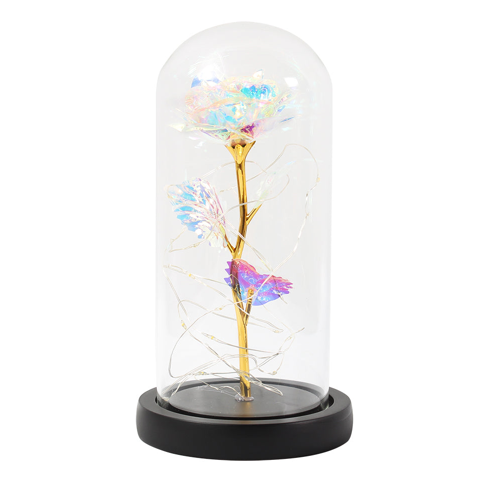 Rose Fleur En Verre LED Lumière De Noël Décoration