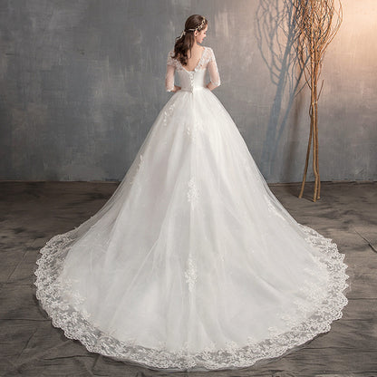 Robe de mariée traînante