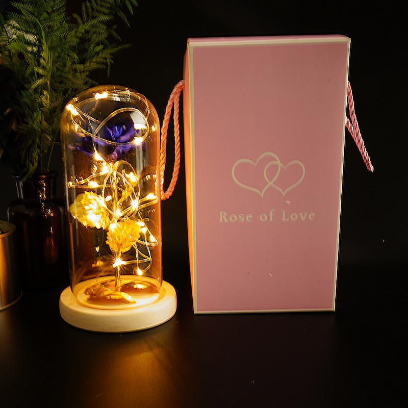 Rose Fleur En Verre LED Lumière De Noël Décoration