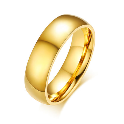 Bague pour couple or en acier inoxydable