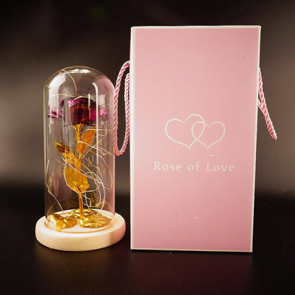 Rose Fleur En Verre LED Lumière De Noël Décoration