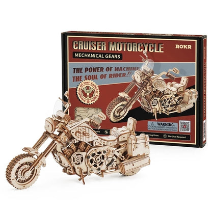 Moto BRICOLAGE En Bois Modèle 420 Pcs, Jouets Cadeaux Pour Enfants, Adultes