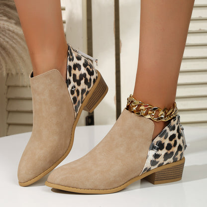 Leopard print boots