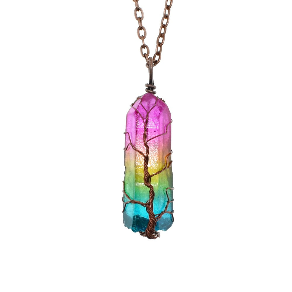 Pierre Cristal  Arbre De Vie Pendentif