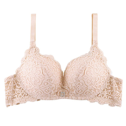 Soutien-gorge réglable princesse en dentelle, bonnet épais, réglable