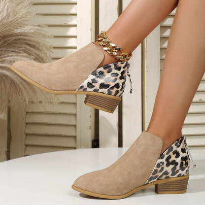 Leopard print boots