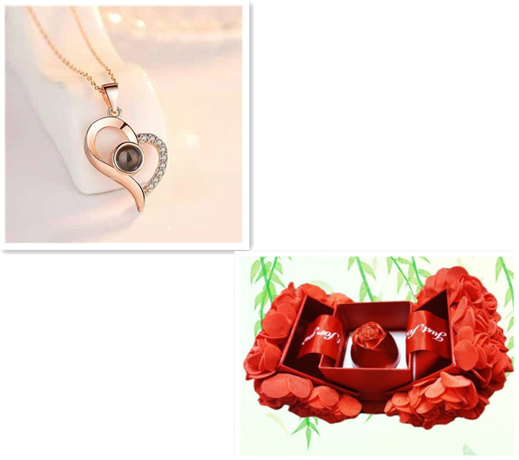 Rose Metal Necklace Hot Gifts Ideal for Valentine's Day