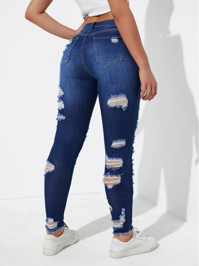 Pantalon skinny en denim pour femmes