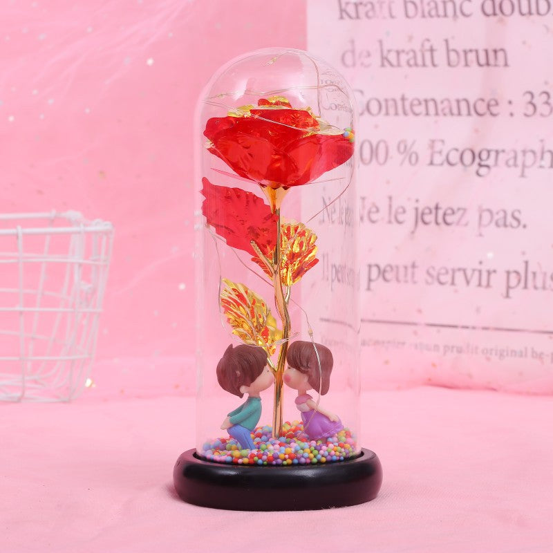 Rose Fleur En Verre LED Lumière De Noël Décoration