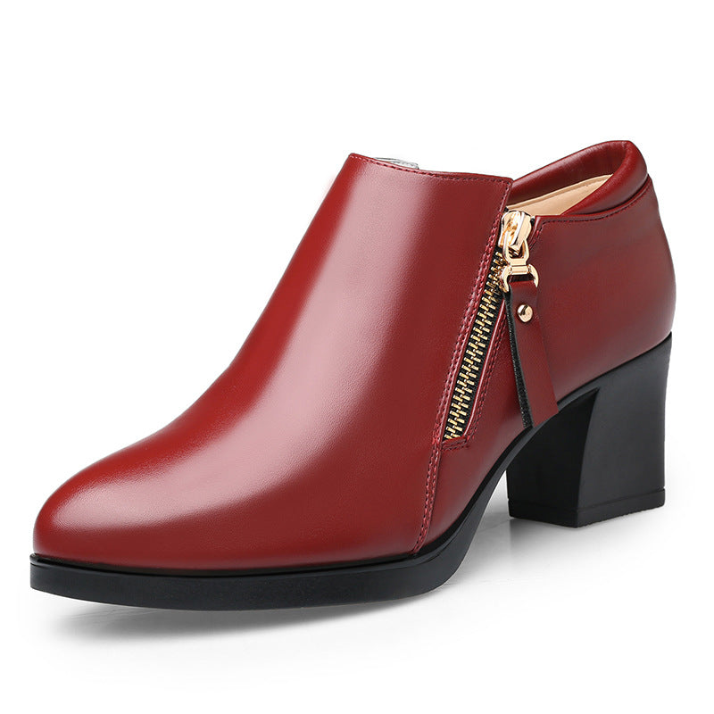 Personnalité de la mode automne en cuir souple dames chaussures