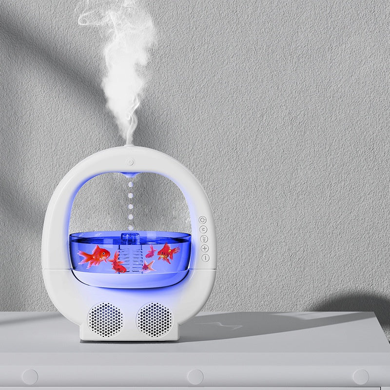 Humidificateur anti-gravité 3en1, machine d'aromathérapie avec haut-parleur bluetooth