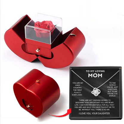 Boîte à bijoux de mode rouge pomme