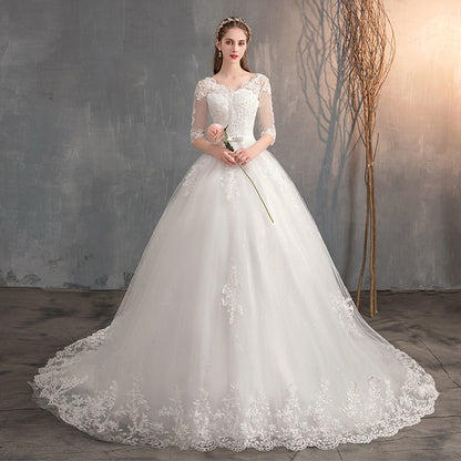 Robe de mariée traînante