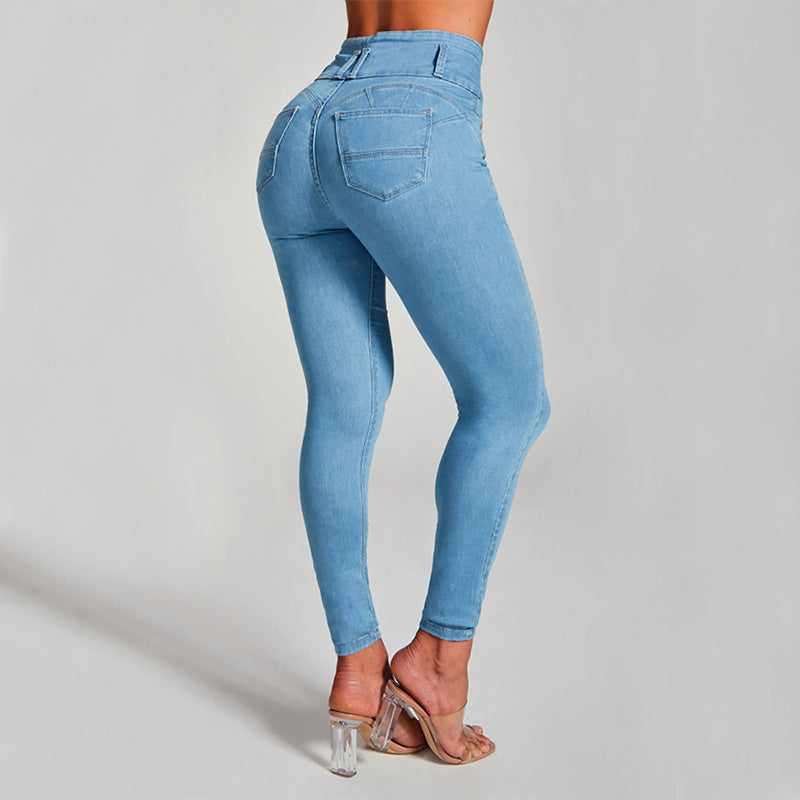 Jeans taille haute pour femmes