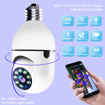 WiFi CAMERA 1080P Bulb Moving Head Surveillance Camera