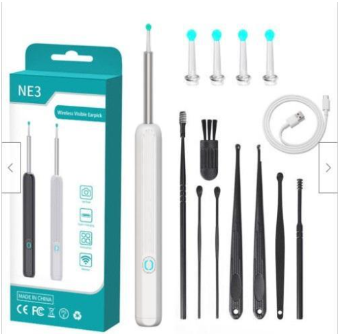 Nettoyant Otoscope oreille avec caméra LED, Kit pour i-phone